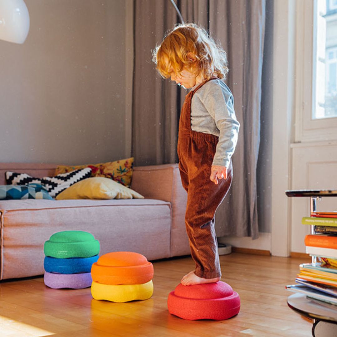 Stapelstein classic rainbow regenboog stapelstenen set van 6