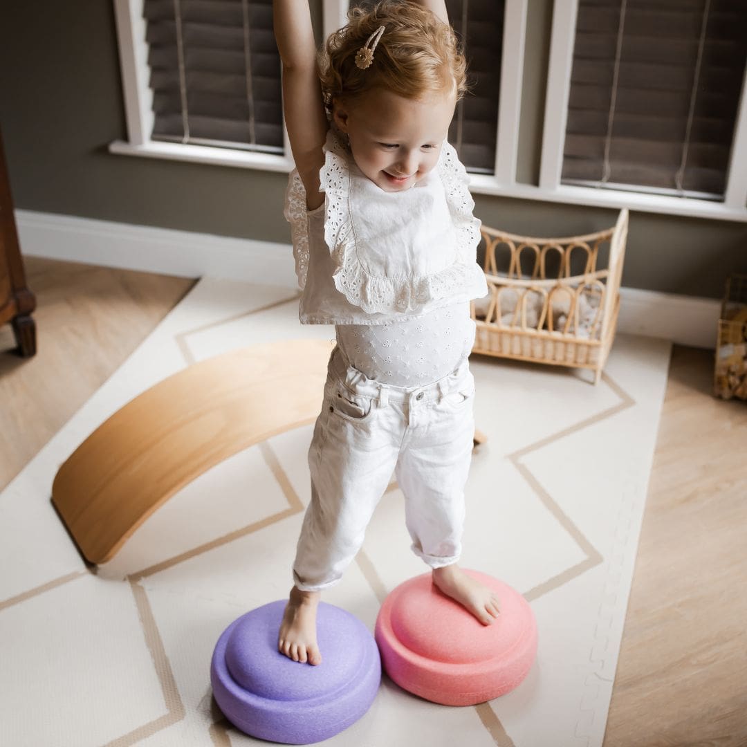 Stapelstein stapsteen lichtpaars