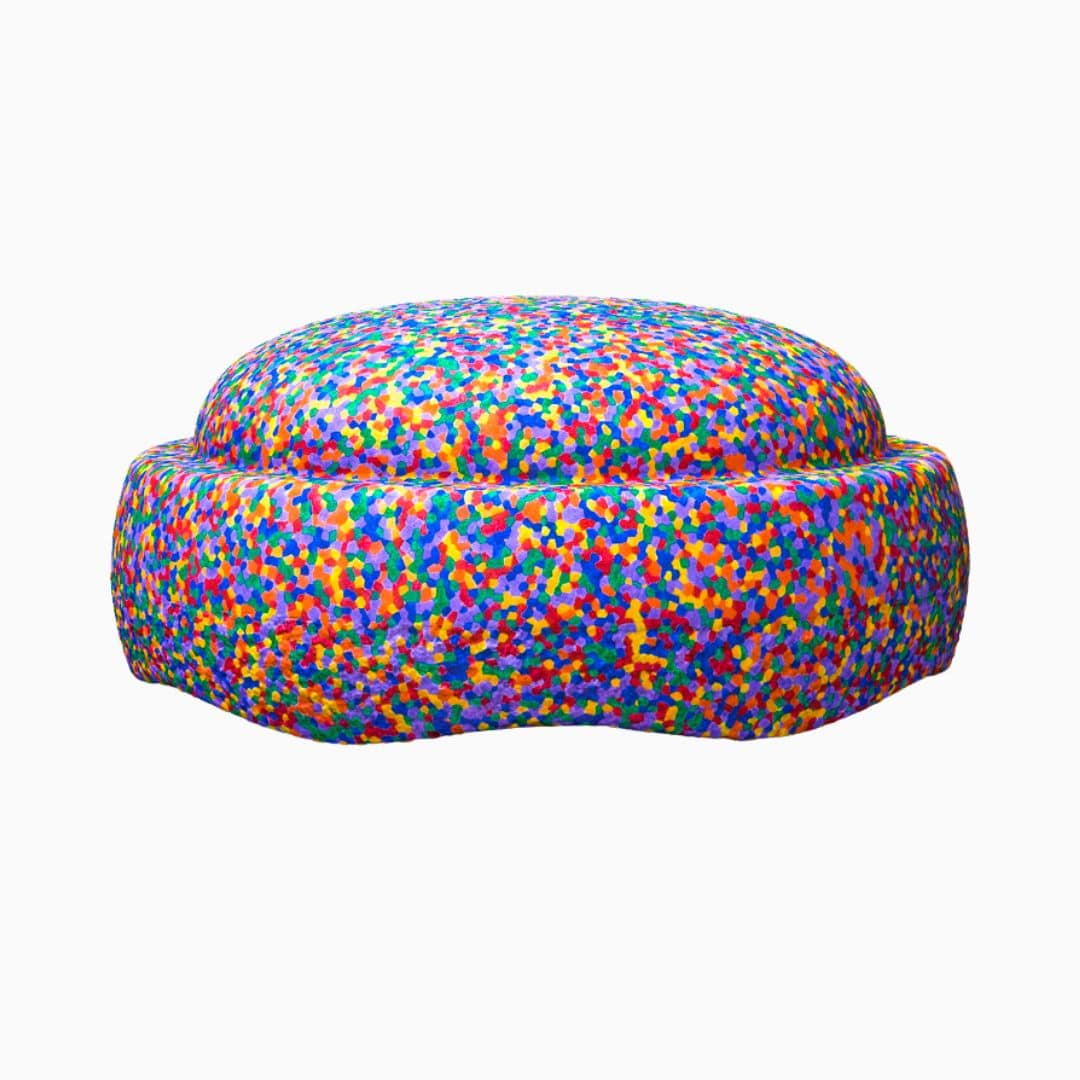 Stapelstein original steen regenboog confetti