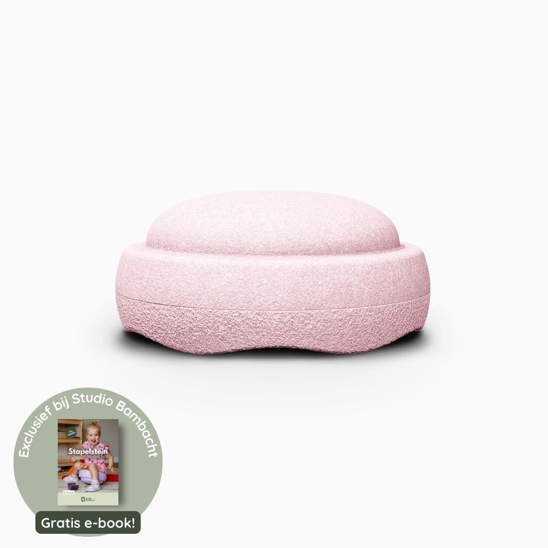 Stapelstein original steen in de kleur rose licht roze