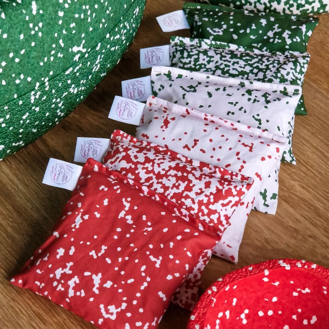 Little Botanic Label Stapelstein pittenzakjes Christmas Special 2025 confetti-prints