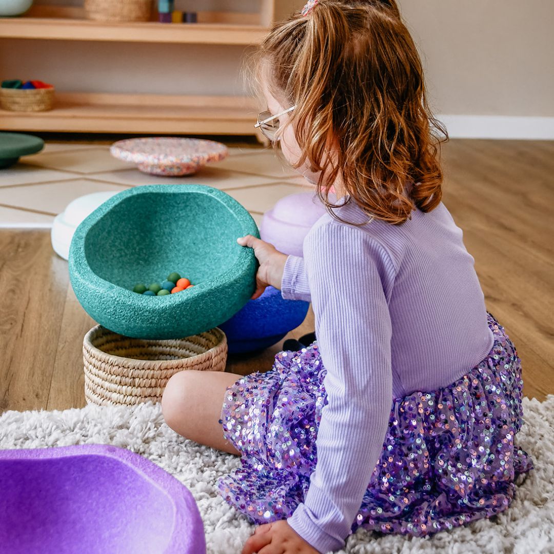 Stapelstein steen regenboog groen