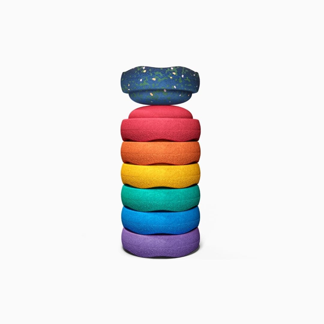 Stapelstein mini stenen spring special met extra mini confetti steen pond