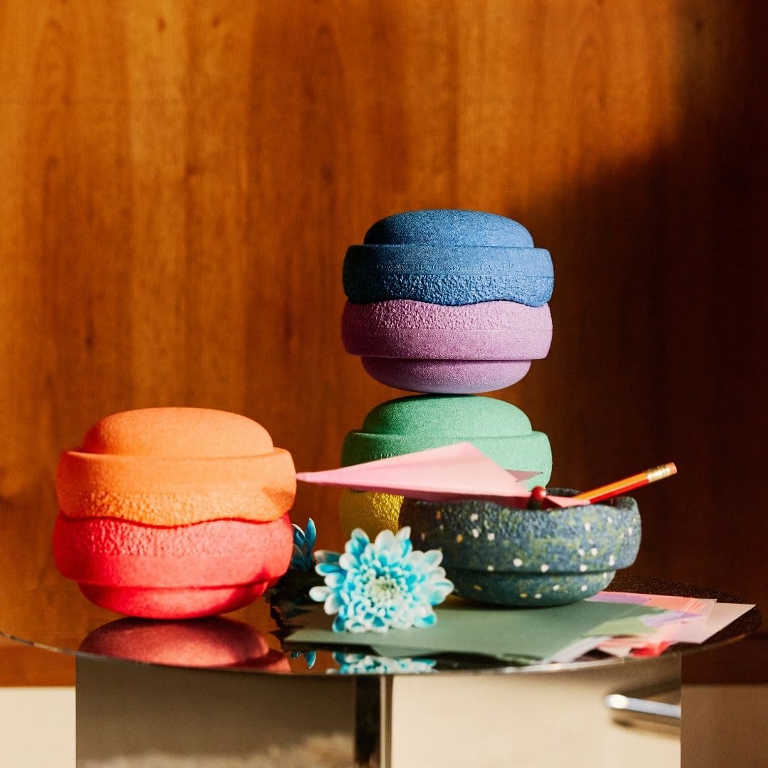 Stapelstein mini stenen spring special met extra mini confetti steen pond