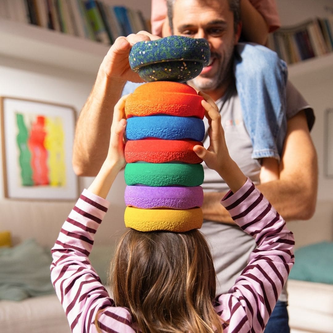 Stapelstein mini stenen spring special met extra mini confetti steen pond