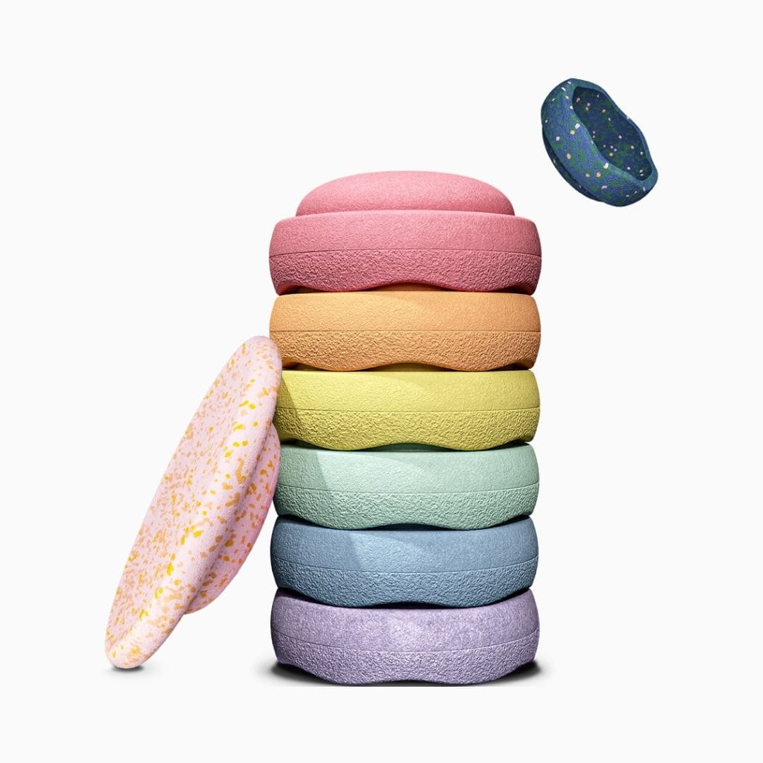 Stapelstein pastel stenen spring special set met balance board en mini steen
