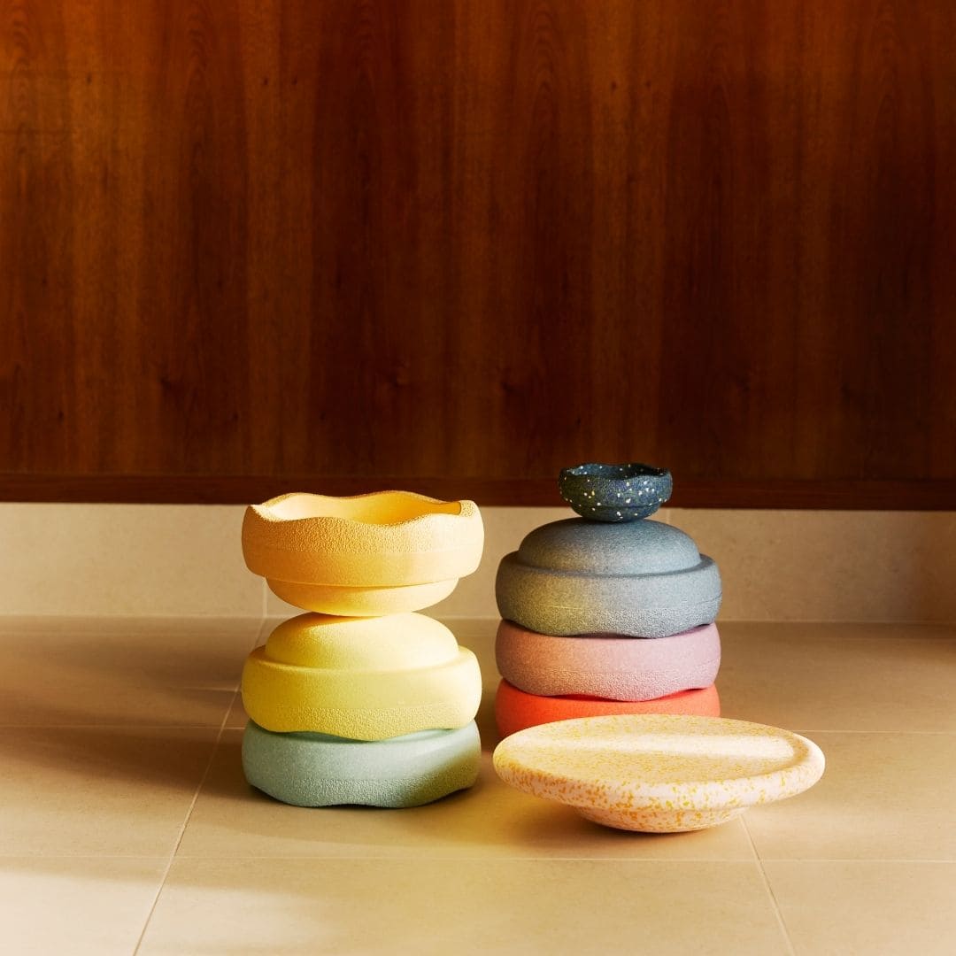 Stapelstein pastel stenen spring special set met balance board en mini steen