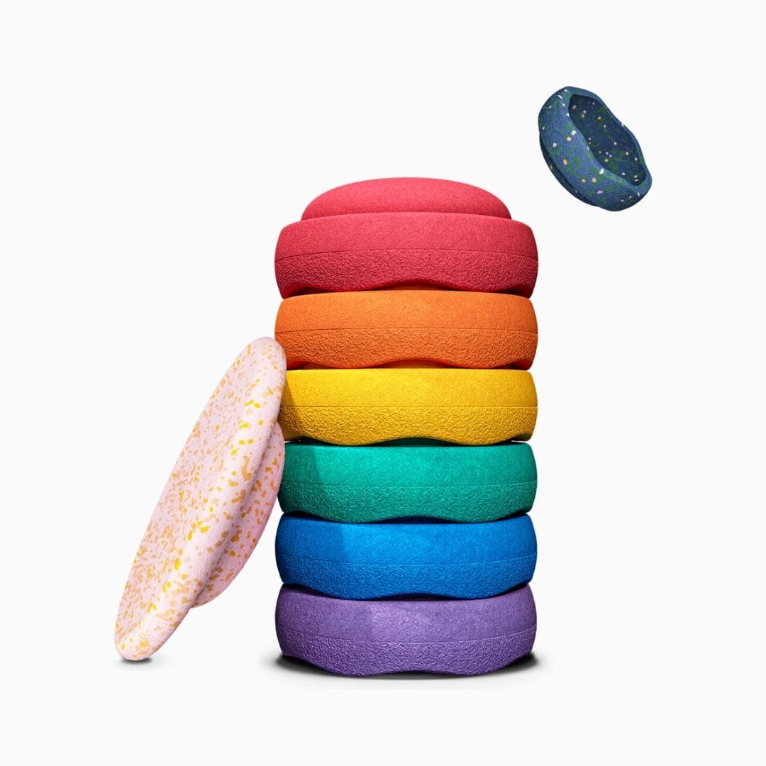 Stapelstein stenen spring special set met balance board en mini steen