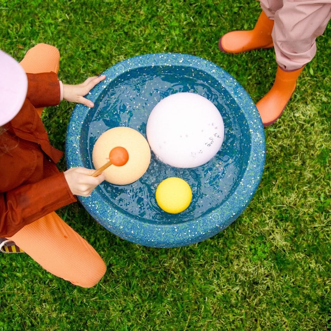 Stapelstein water play set met grow steen, inside stenen en drumstick