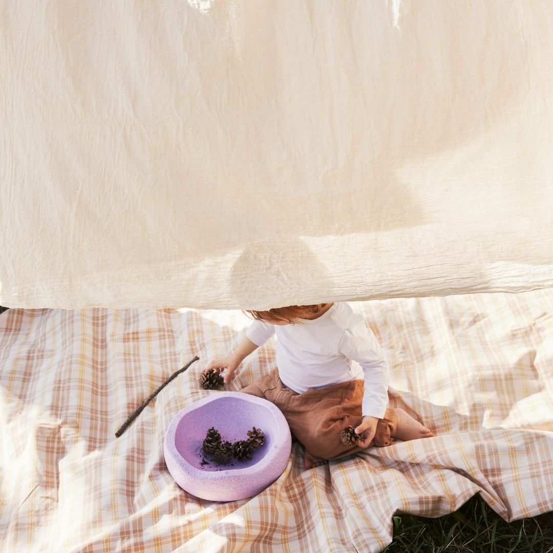 Stapelstein stapsteen lichtpaars