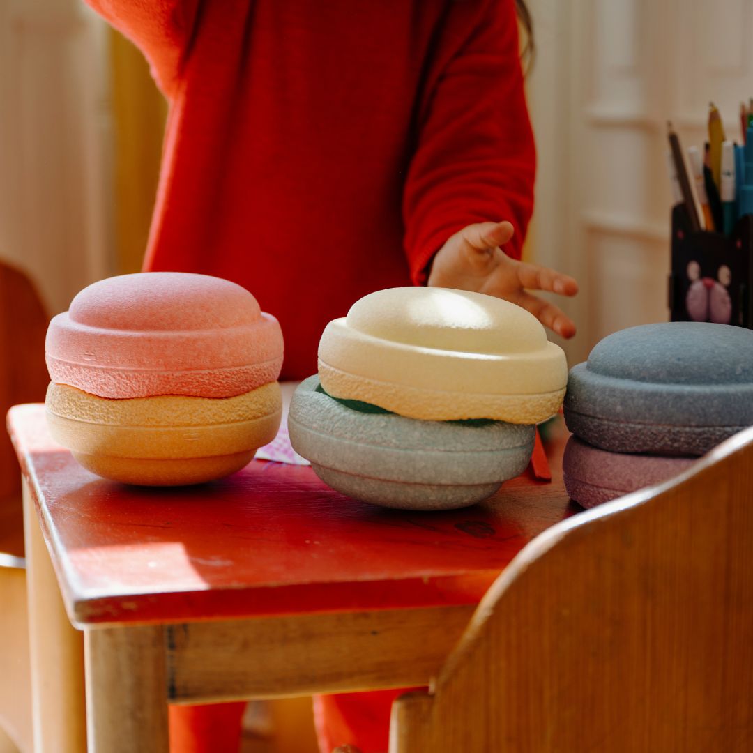 Stapelstein mini stapstenen set van 6 in pastelkleuren