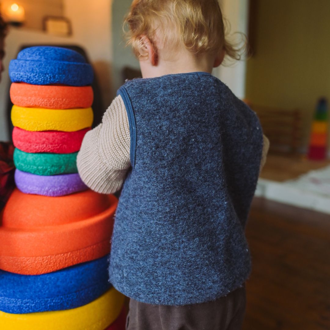 Stapelstein mini stapstenen set van 6 in regenboogkleuren