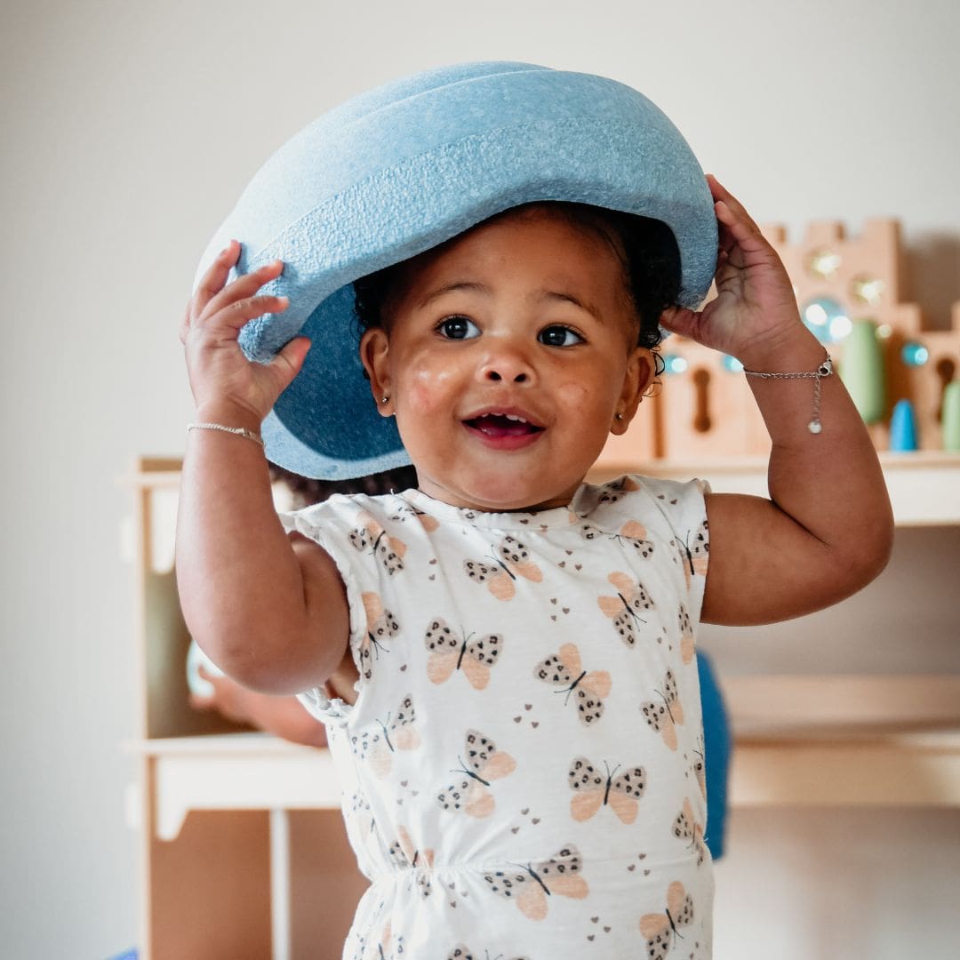 Stapelstein steen lichtblauw