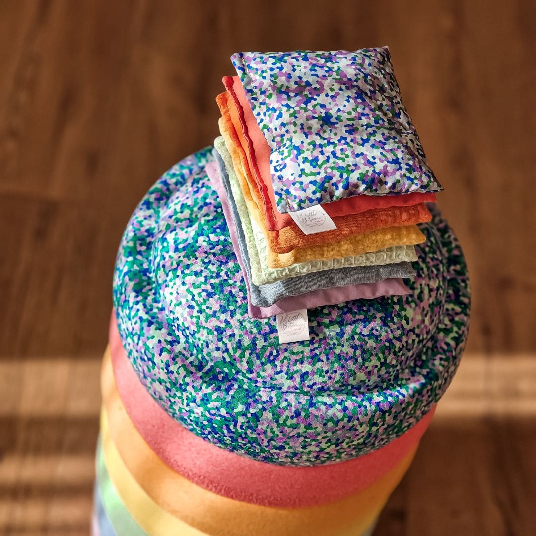 Voordeelbundel stapelstein en pittenzakjes in pastel en super cool confetti