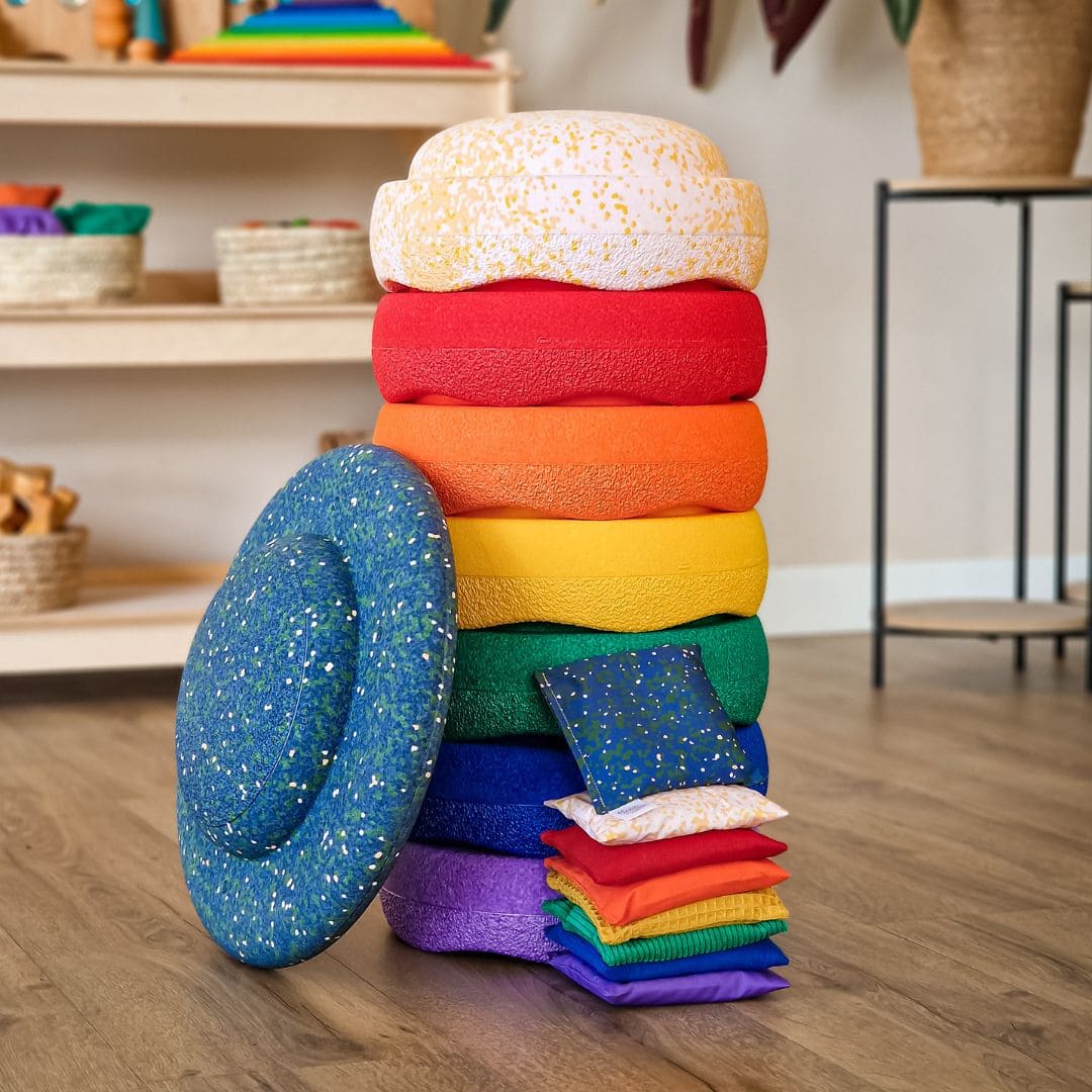 Stapelstein actie set regenboog met petal en pond specials