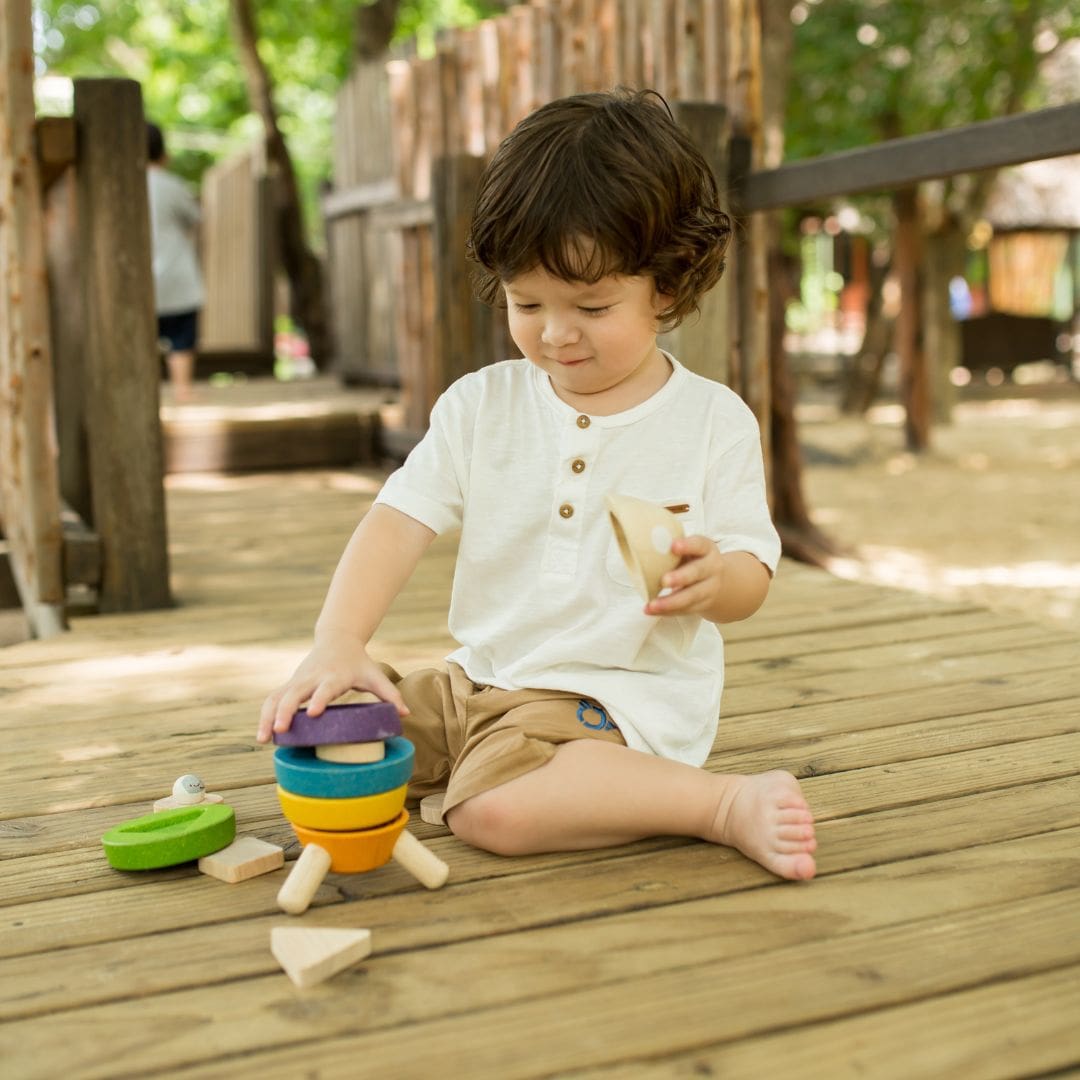 Plantoys stapeltoren raket