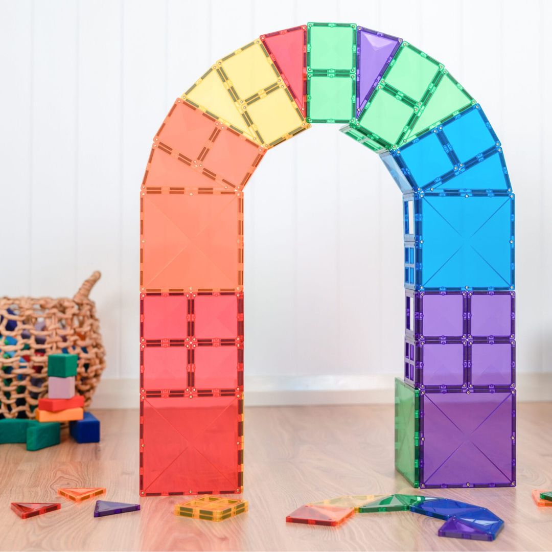 Connetix rainbow startersset magnetische tegels met 64 tegels
