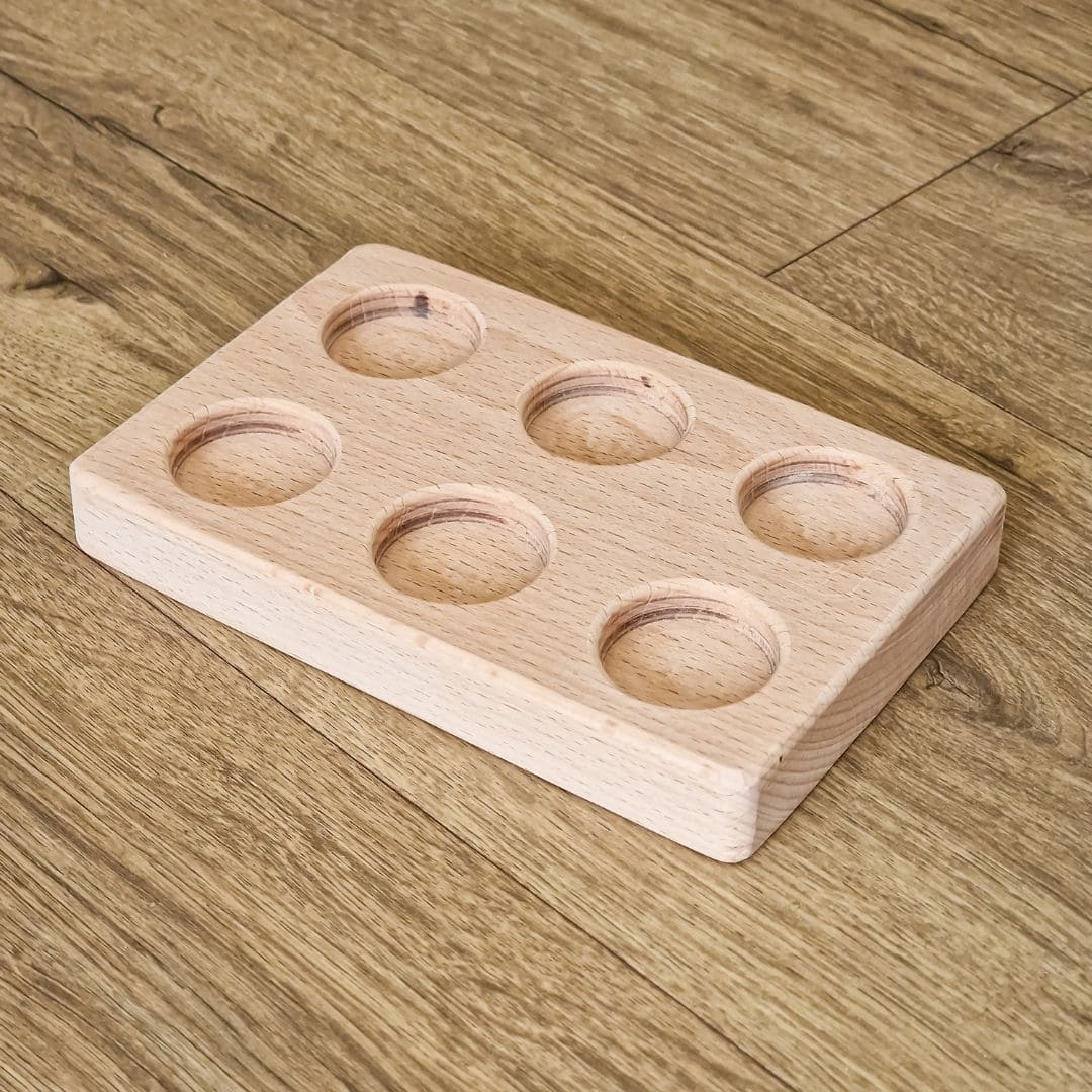 Houten houder voor de houten ballen van GRIMM's of Grapat