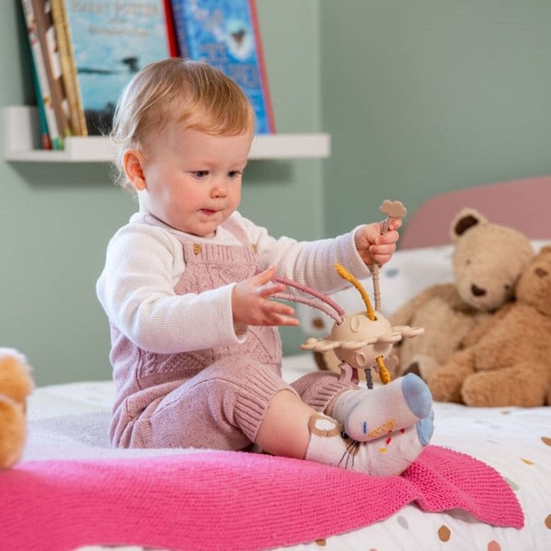 Tickit sensorisch speelgoed silisoft zip pull fidget toy in de kleur sand