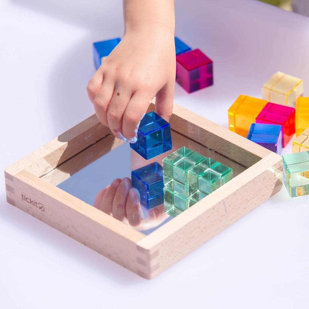 Tickit Lucent cubes acryl blokken in spiegelbak