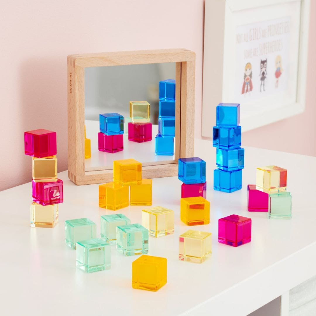 Tickit Lucent cubes acryl blokken in spiegelbak
