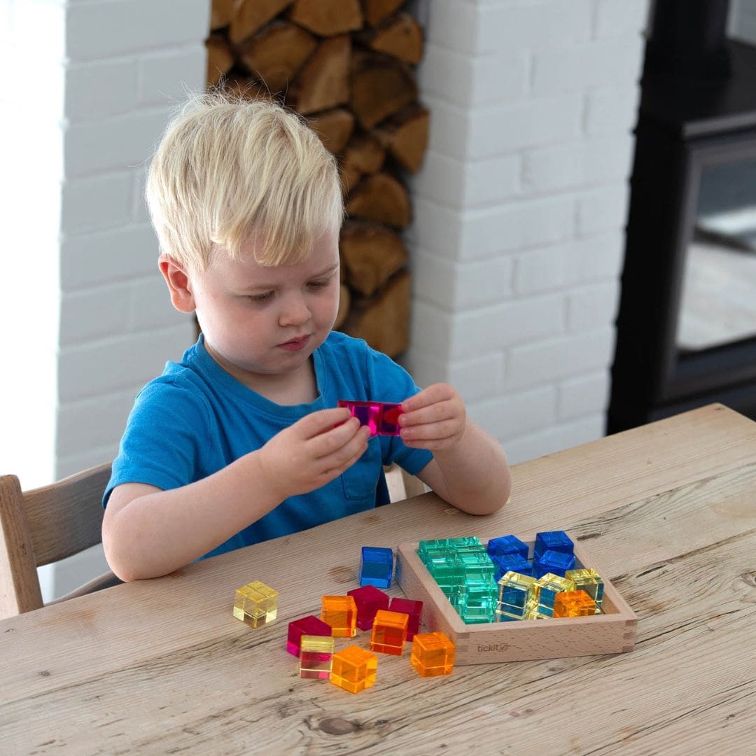 Tickit Lucent cubes acryl blokken in spiegelbak