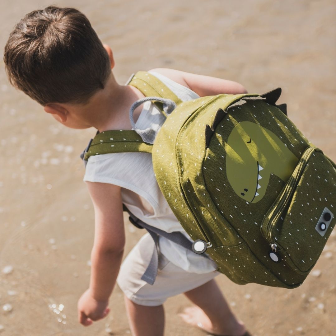 Trixie Baby school rugtas voor kinderen Mr. Dino dinosaurus donkergroen