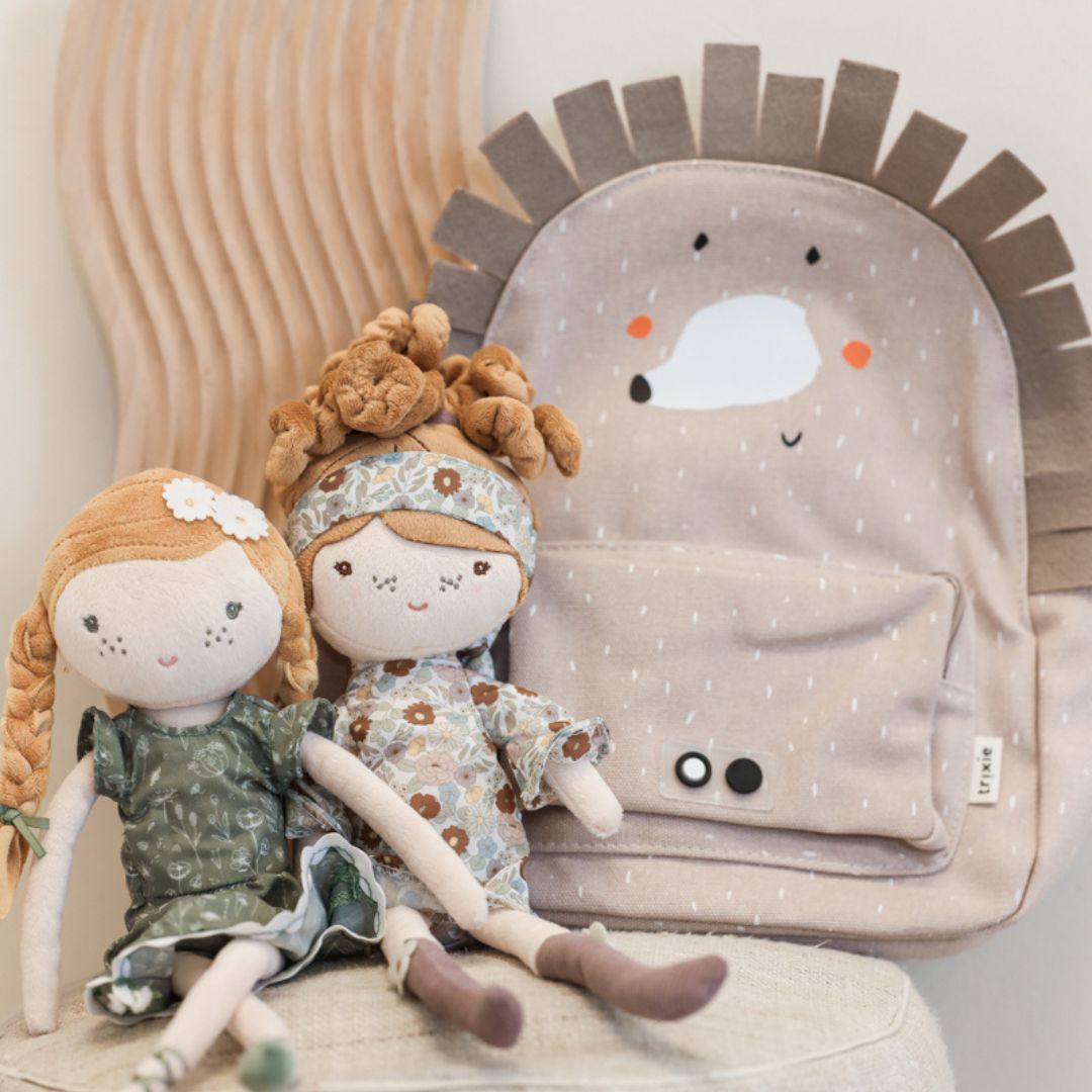 Trixie Baby kinderrugtas voor school Mrs Hedgehog egel beige