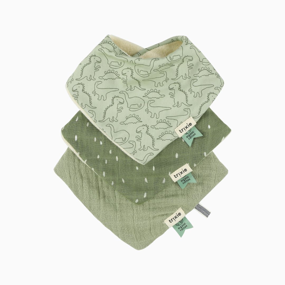 Trixie bandana slabben set dino - 3 stuks