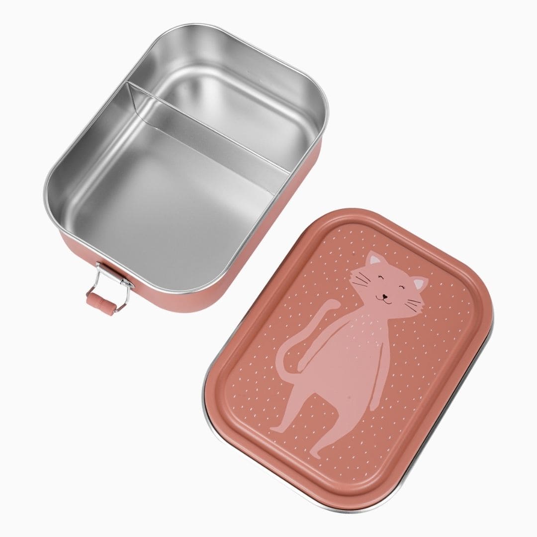 Trixie lunchbox Mrs. Cat van RVS met een inhoud van 1200ML