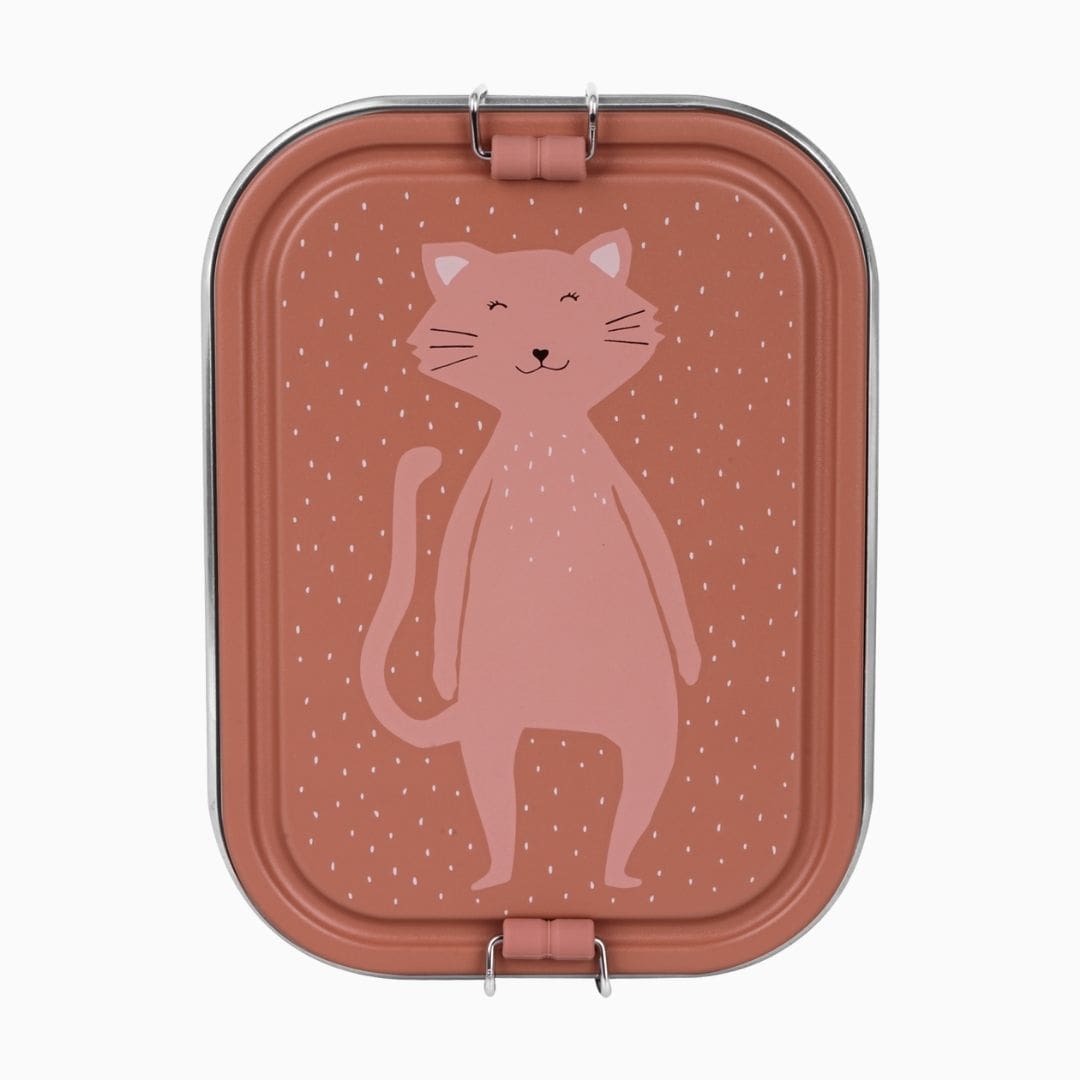 Trixie lunchbox Mrs. Cat van RVS met een inhoud van 1200ML