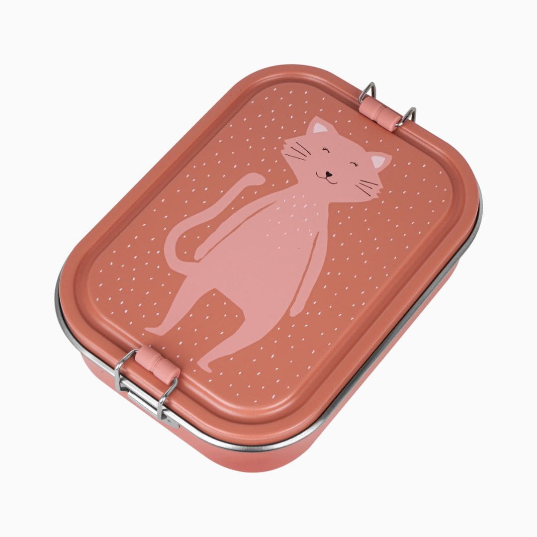 Trixie lunchbox Mrs. Cat van RVS met een inhoud van 1200ML