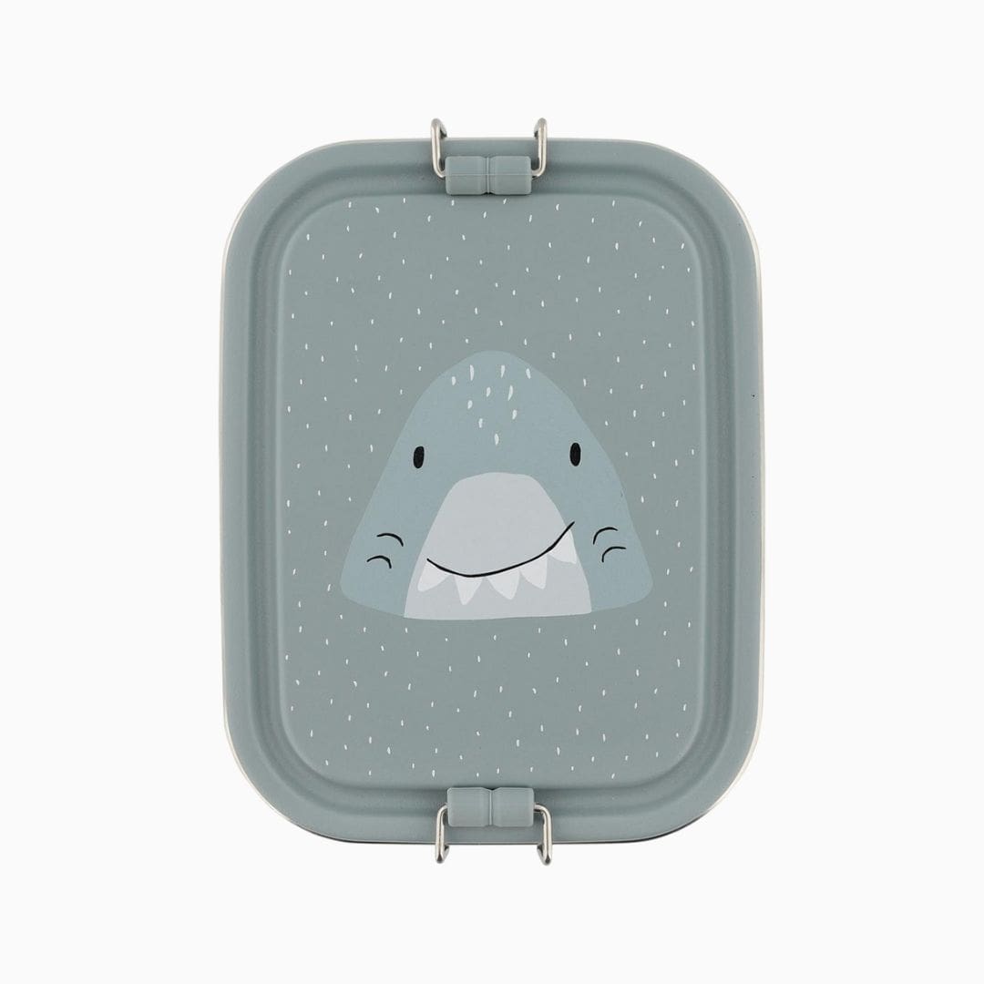 Trixie lunchbox met haai in de kleur grijs