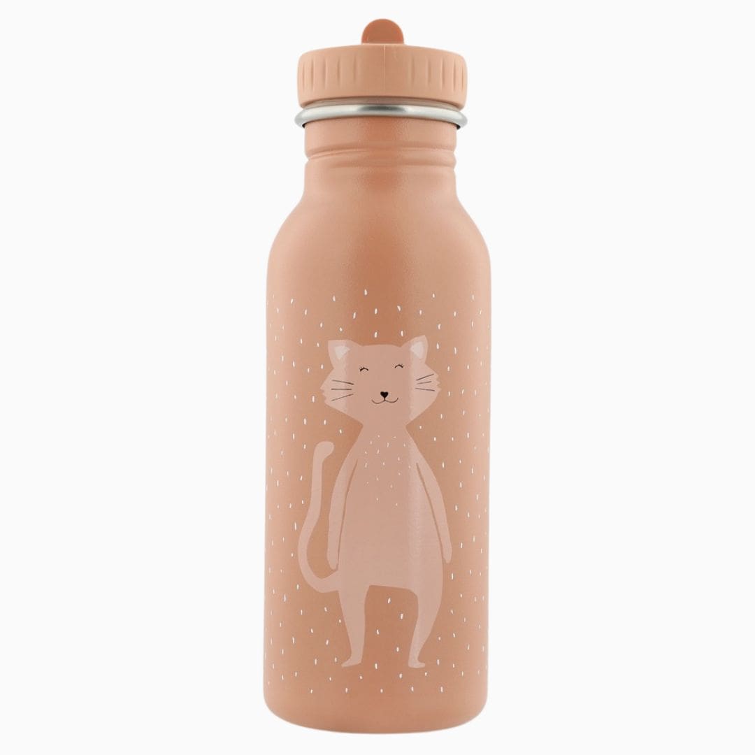 Trixie RVS drinkfles van 500 ML Mrs. Cat in de kleur roze
