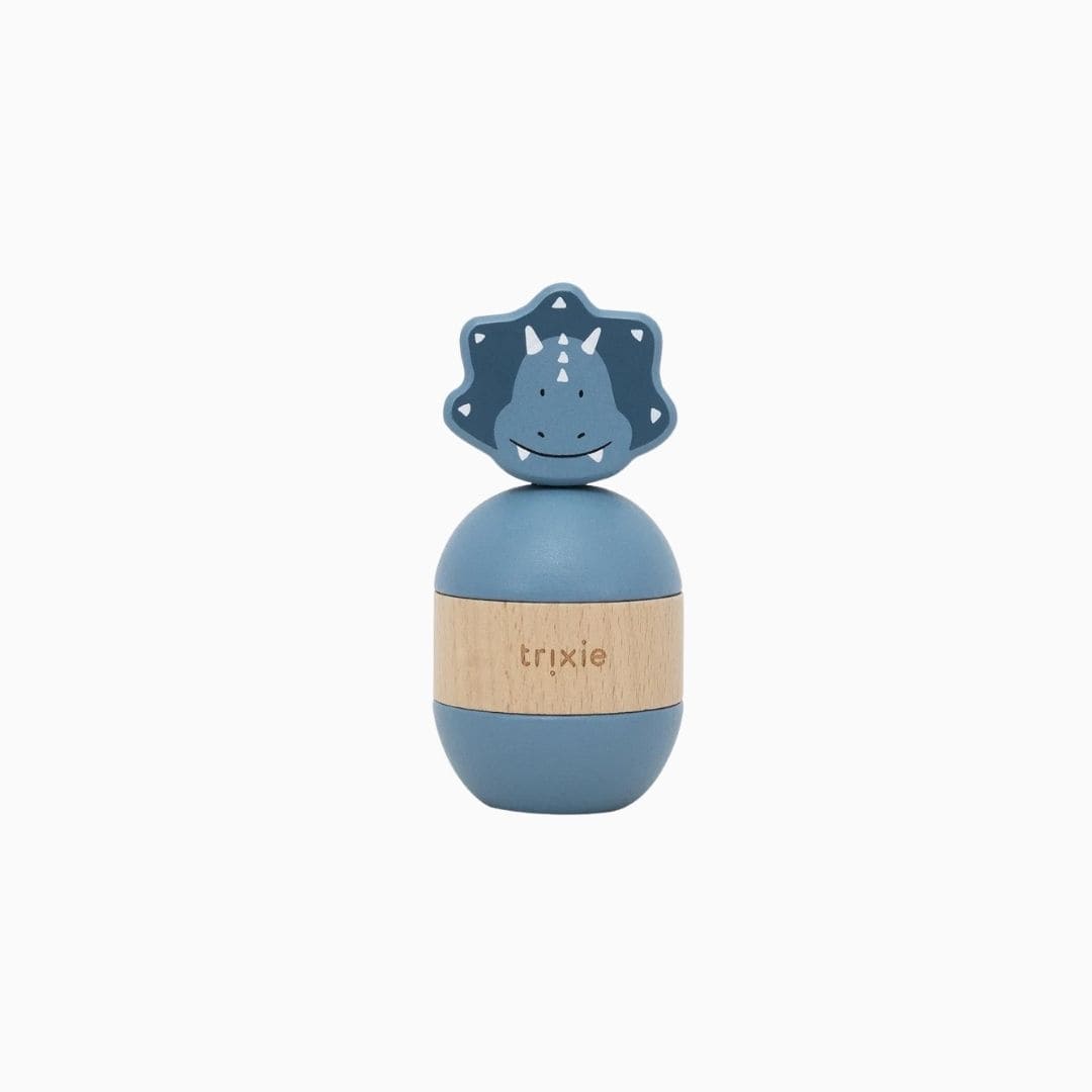 Trixie houten stapeltoren met rammelgeluid in het thema van Mr. Triceratops