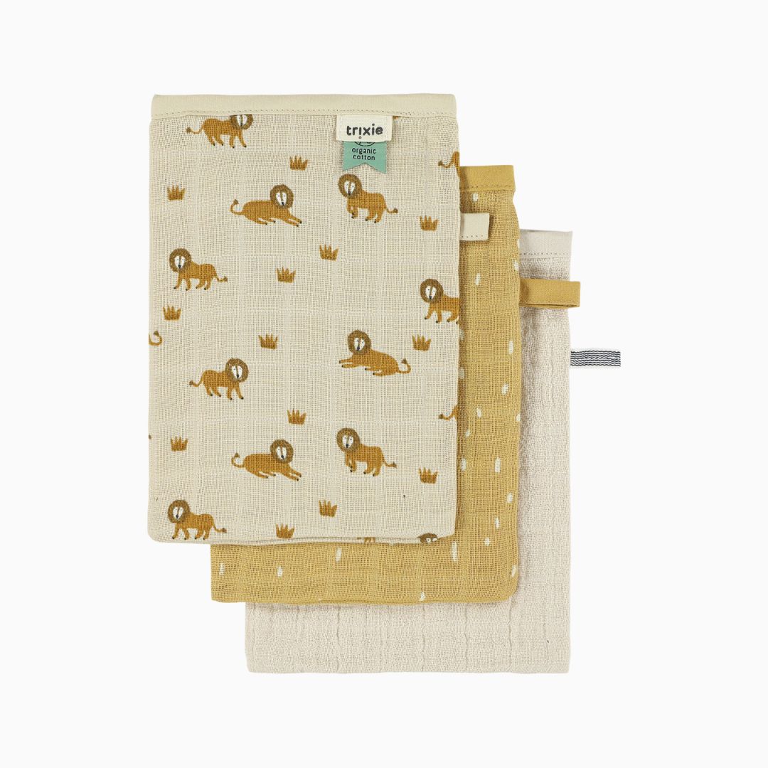 Trixie hydrofiele washandjes set Lion - 3st