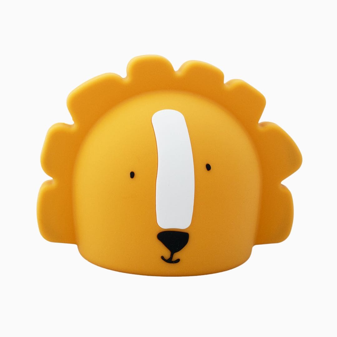 Trixie oplaadbaar nachtlampje Mr. Lion van siliconen in de kleur okergeel