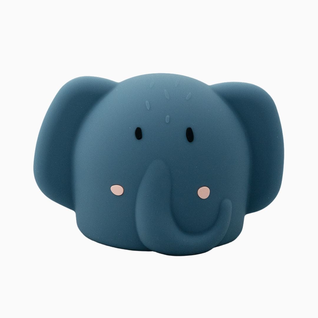 Trixie oplaadbaar nachtlampje in de vorm van een olifant van siliconen in de kleur blauw
