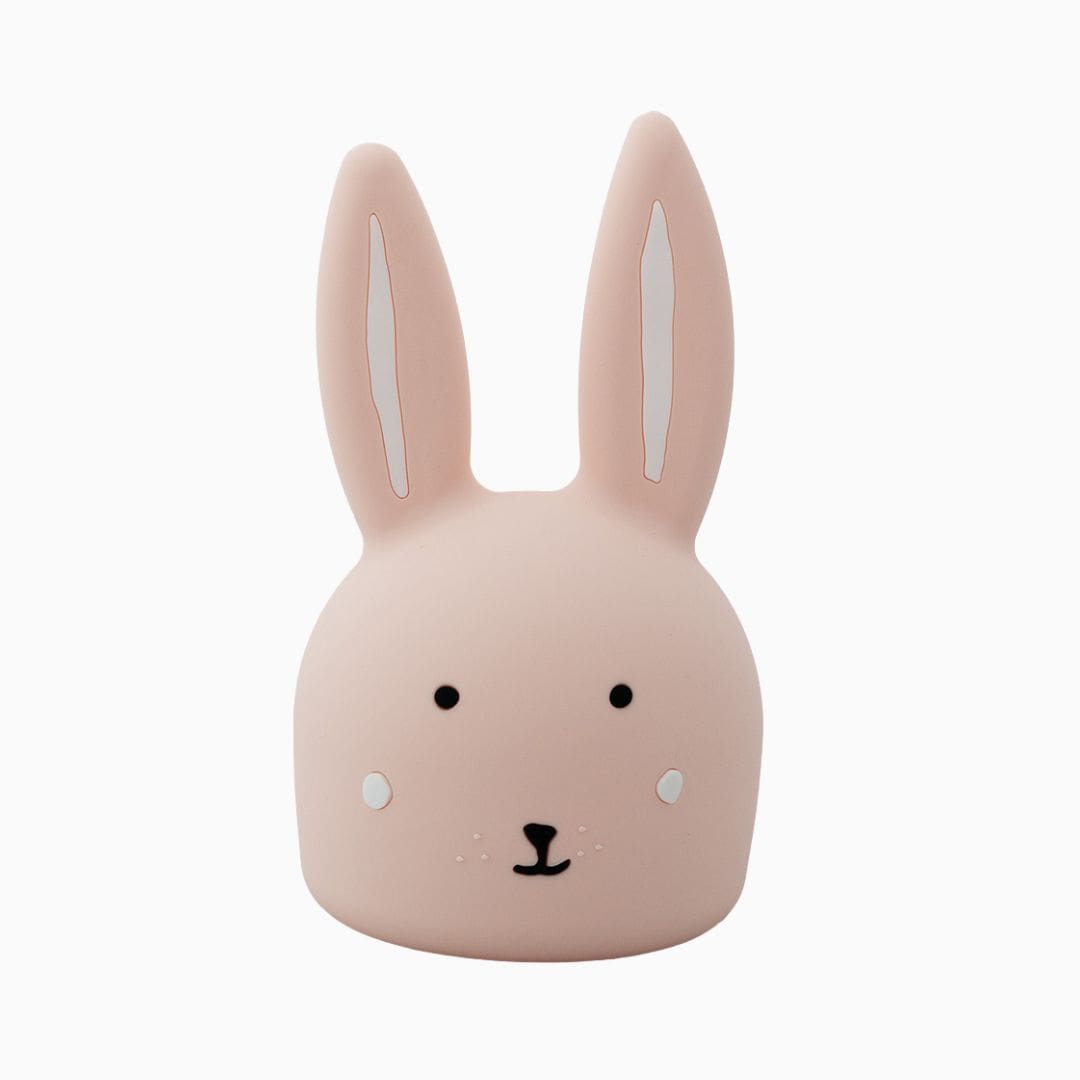 Trixie oplaadbaar nachtlampje Mrs. Rabbit konijn van siliconen in de kleur licht roze