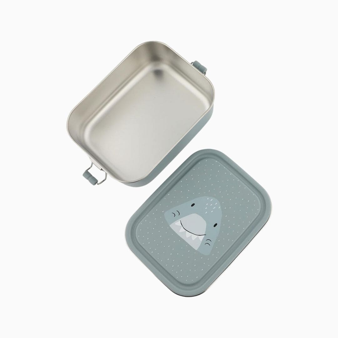 Trixie lunchbox met haai in de kleur grijs