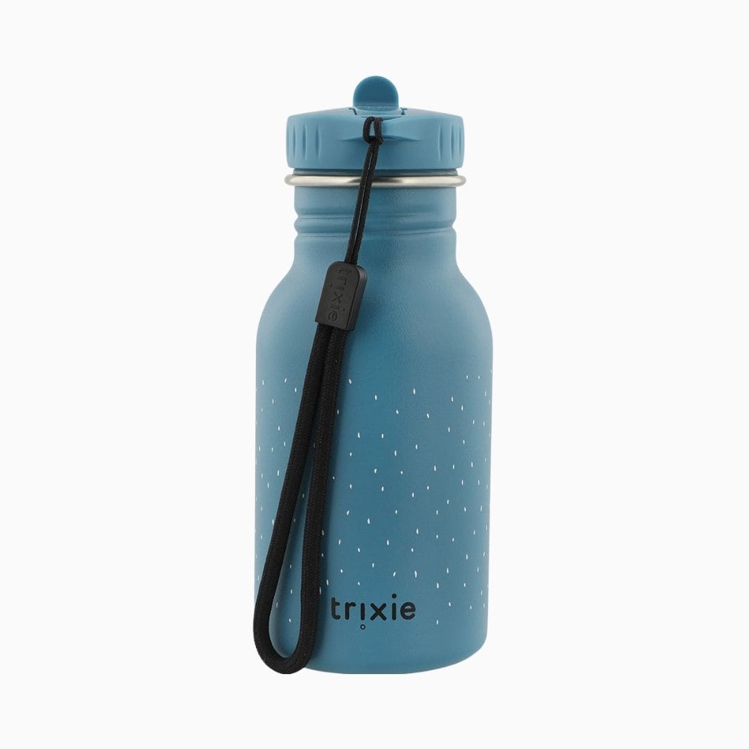 Trixie drinkfles 350ML met triceratops dino in blauw