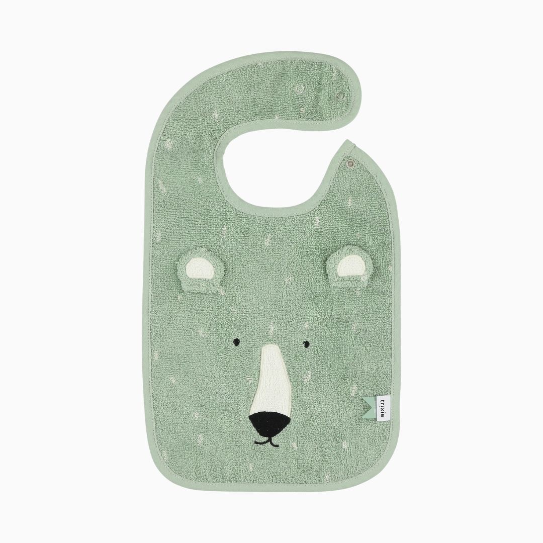 Trixie badstof slab van biologisch katoen Mr. Polar Bear ijsbeer mintgroen