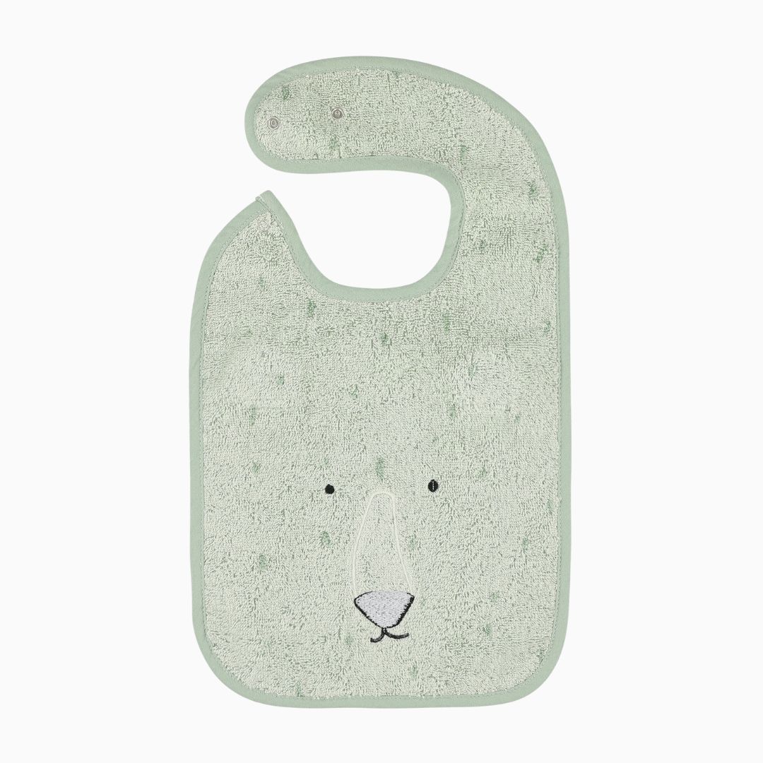 Trixie badstof slab van biologisch katoen Mr. Polar Bear ijsbeer mintgroen