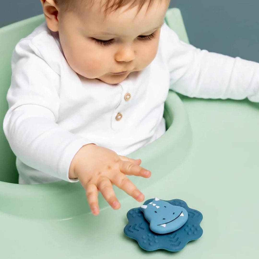 Trixie spinner met zuignap in het thema van Mr. Triceratops
