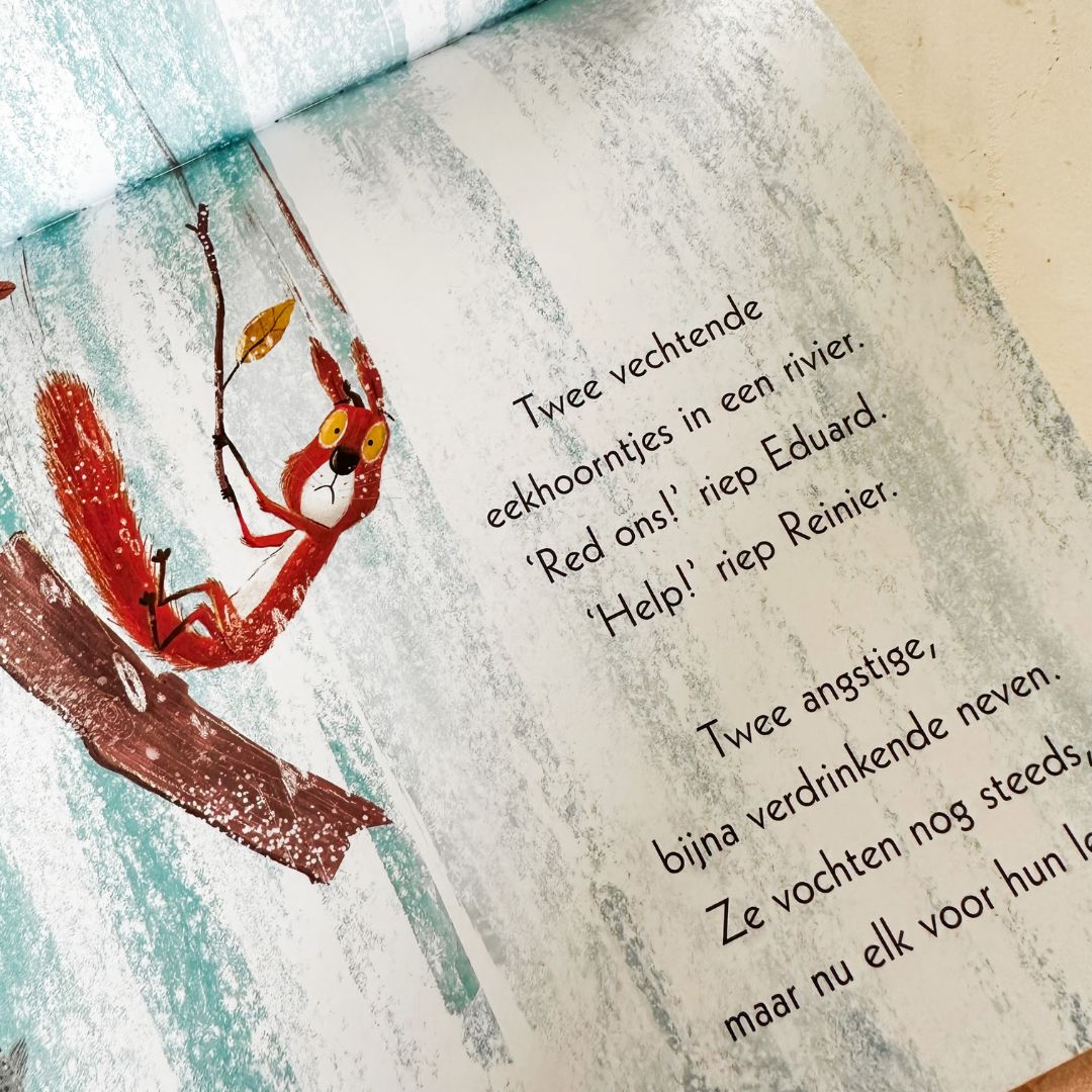 Twee vechtende eekhoorntjes van auteur Rachel Bright en uitgeverij Gottmer