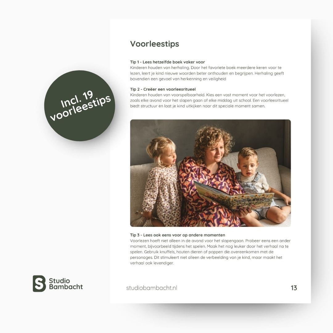 E-book voorleesgids met voorleestips van Studio Bambacht