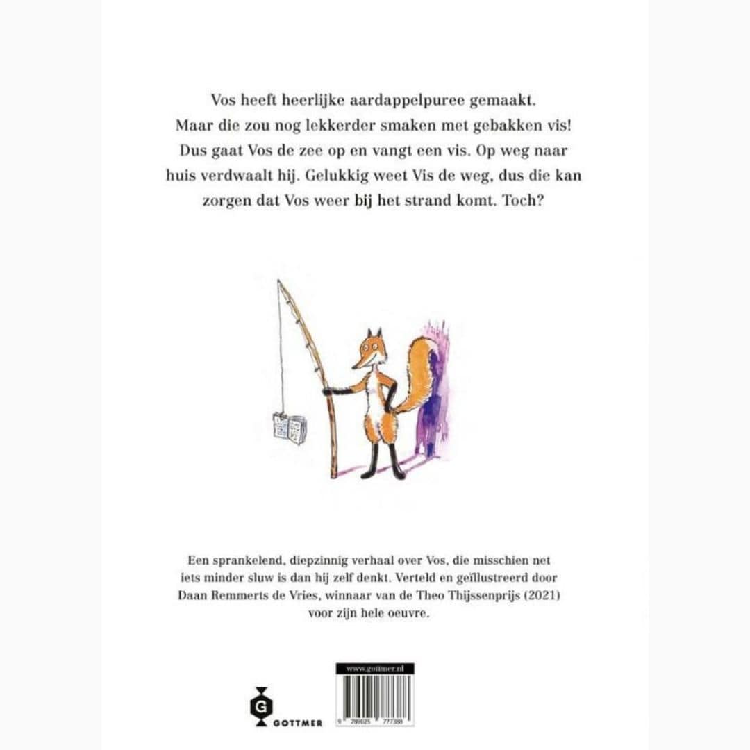 Prentenboek vos en vis van auteur Daan Remmerts de Vries door uitgeverij Gottmer
