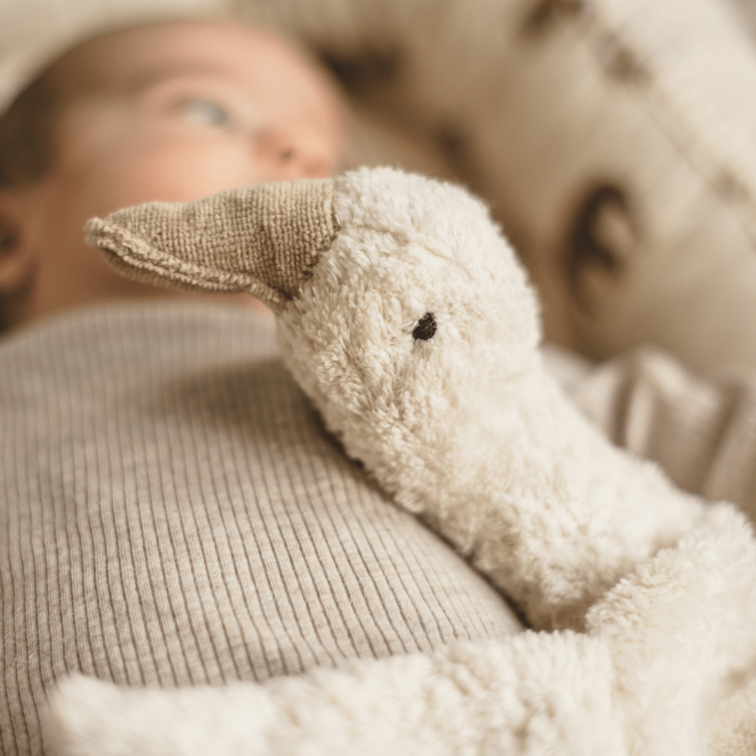 Senger Naturwelt warmteknuffel met kersenpitten gans in de kleur wit