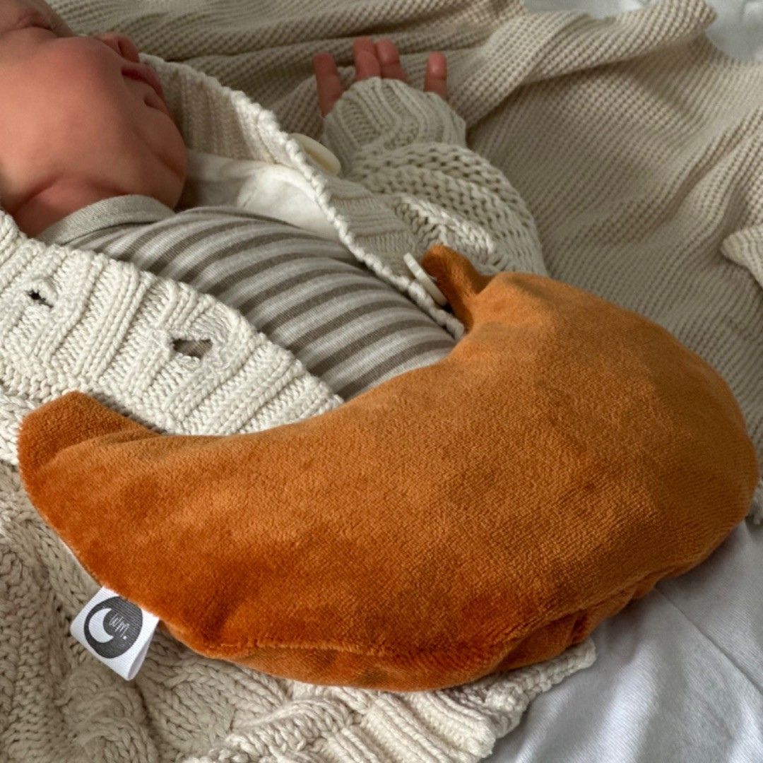 Warmtemaantje warmtekussentje velours terra roodbruin