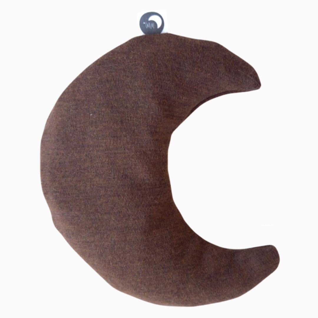 Warmtemaantje warmtekussen in maanvorm gevuld met biologische kersenpitten